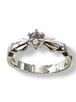 Anello Gioielleria Sorrentino Donna in Oro bianco Acquamarina 0.17 Ct 06AN038 IE - 06AN038 IE